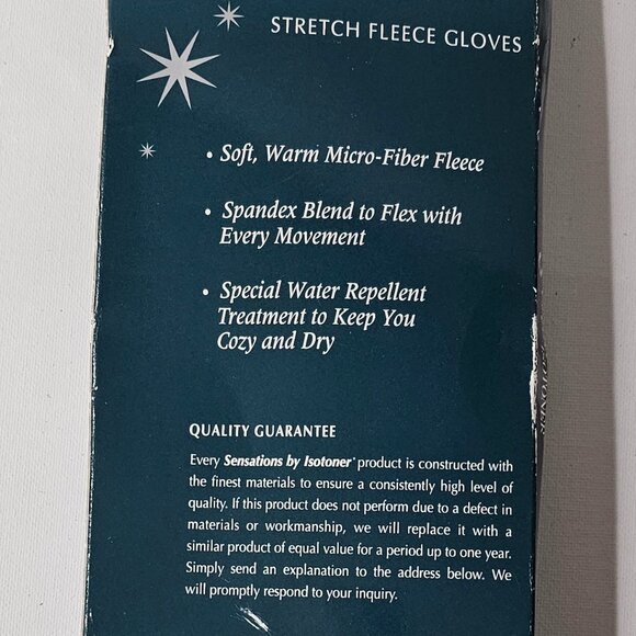 Sensations Gloves By Isotoner Fleece Lined Red One Size 2005 Poodle Dog NWT - Picture 4 of 4